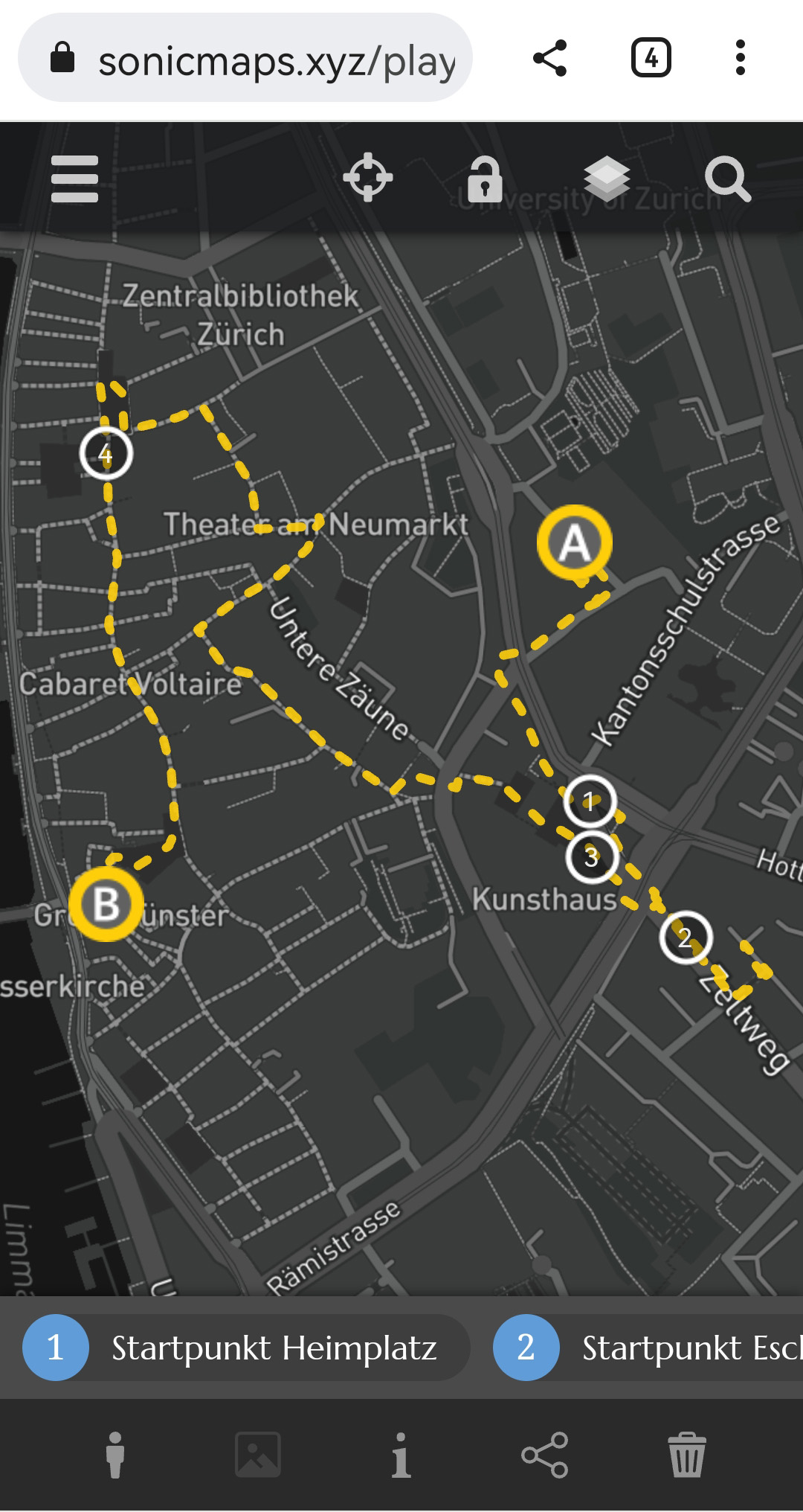 Darstellung auf SonicMap