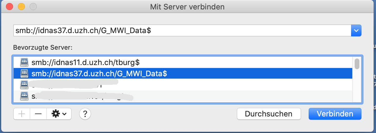 Mac mit Server verbinden