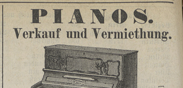 Annonce des Klavierhändlers Holzhalb