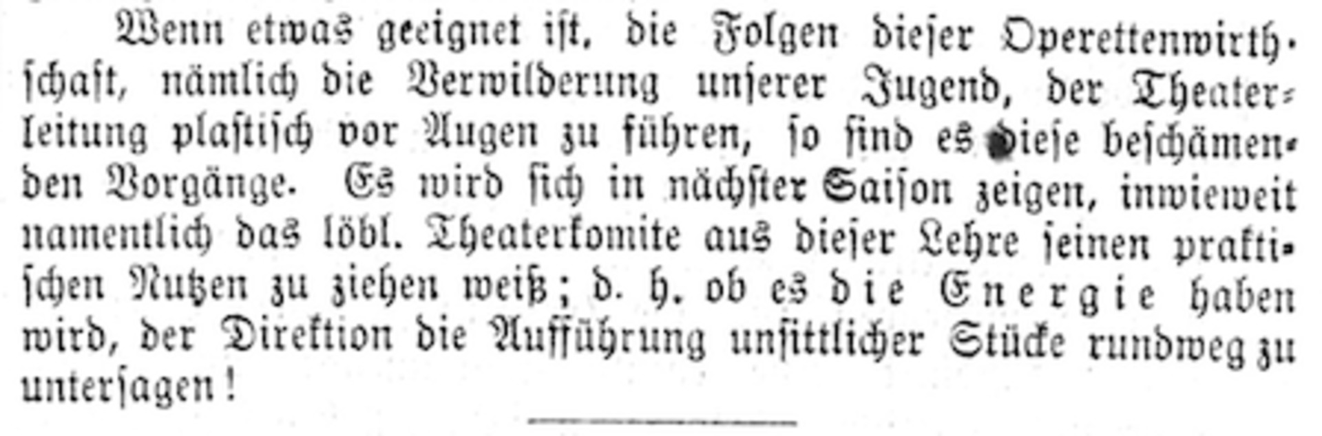 Theaterkritik von Gerold Vogel vom 13.05.1877 in der Neuen Zürcher Zeitung