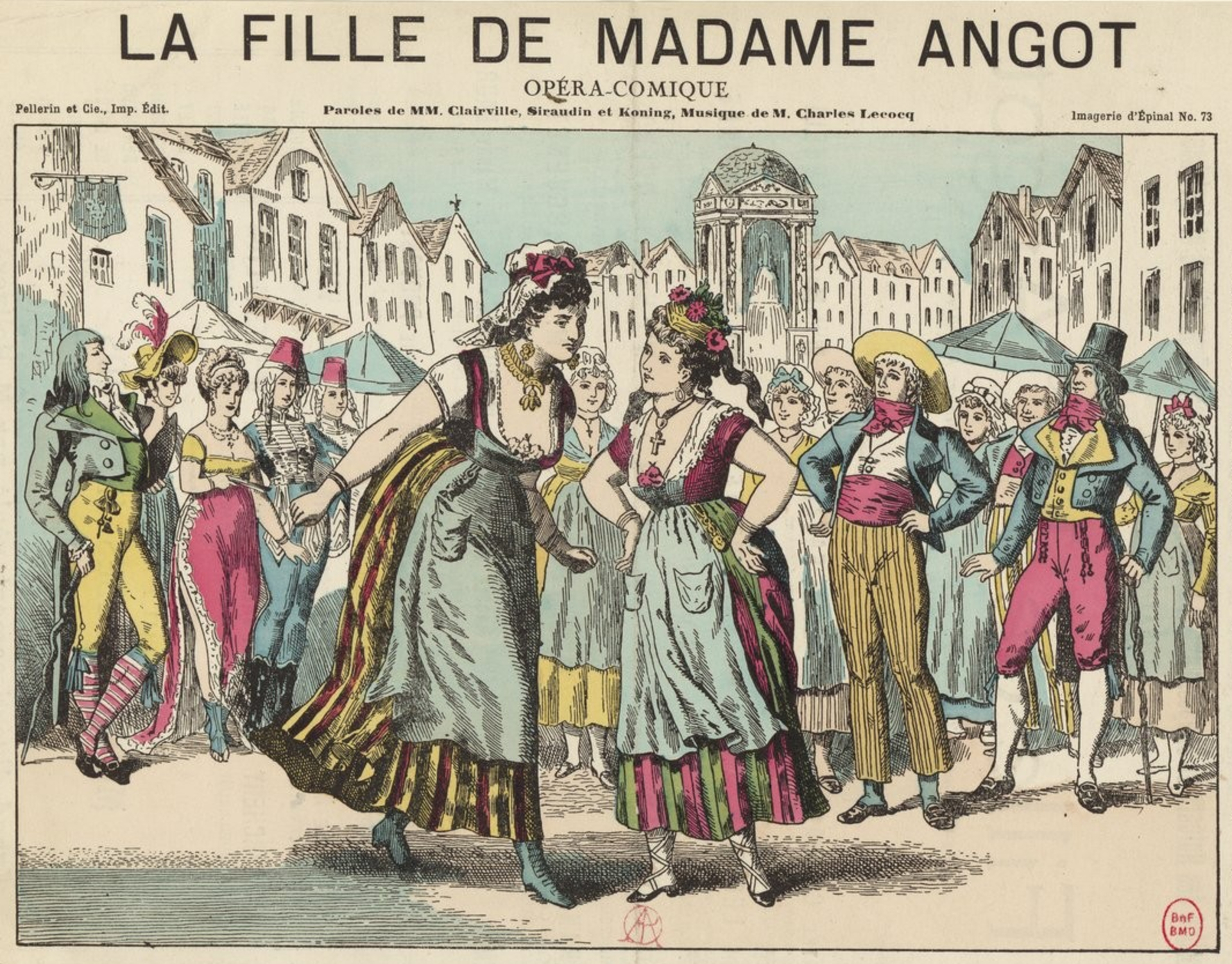 Szenenbild der Pariser Uraufführung der «Mamsell Angot»